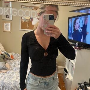 Elegant Black Long Sleeve Top